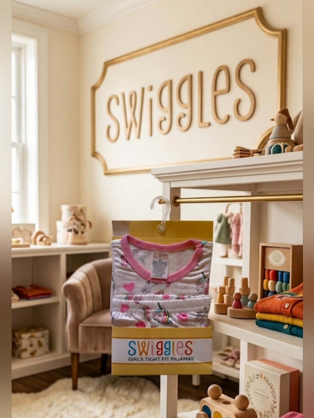 🦄NWT SWIGGLES Toddler Girl Unicorn & Heart Pajama Set 3T Cozy & Lightweight🦄